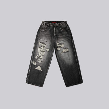 Women's Retro Loose European And American New Washed Denim Jeans