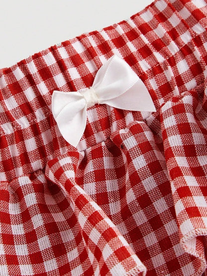 Summer Skirt Love Plaid Skirt Shorts