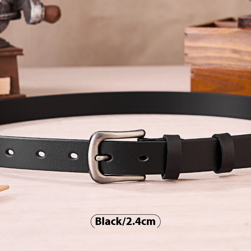 First Layer Cow Leather Belt Women's New