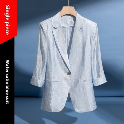 Women's High-grade Acetate Coat Summer Thin 34 Sleeve