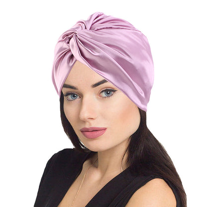 Artificial Silk Double-layer Cross Twist Nightcap