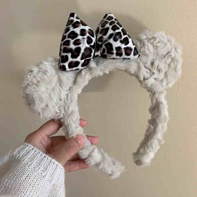 Cute Bow Bear Ear Headband Face Wash Headband