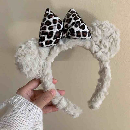 Cute Bow Bear Ear Headband Face Wash Headband