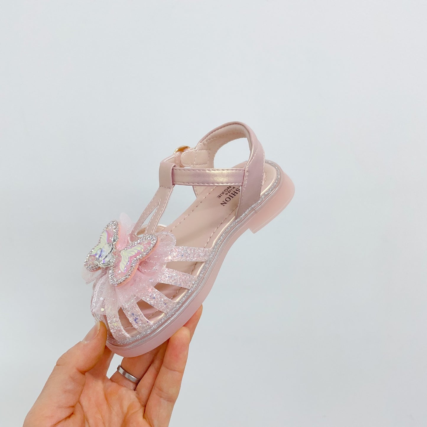 Sweet Western Style Mermaid Tail Bowknot Baby Hollow Out Bird's Nest Sandal