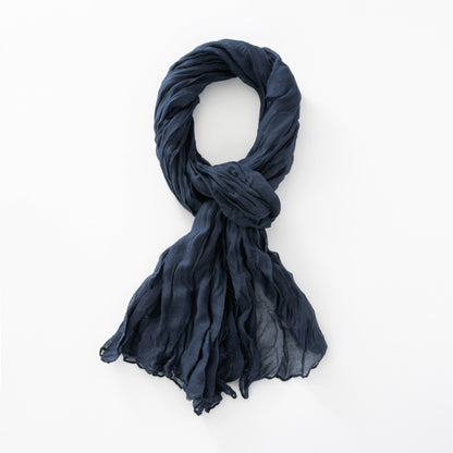 Women's Natural Wrinkle Pure Linen Scarf Shawl