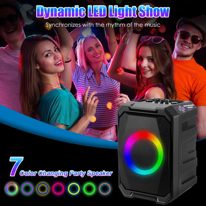 The Dual Vocal: Party Speaker with 2 Wireless Mics & Remote
