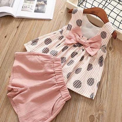 The Summer Collection: Big Bow Silk-Touch T-Shirt & Shorts Set
