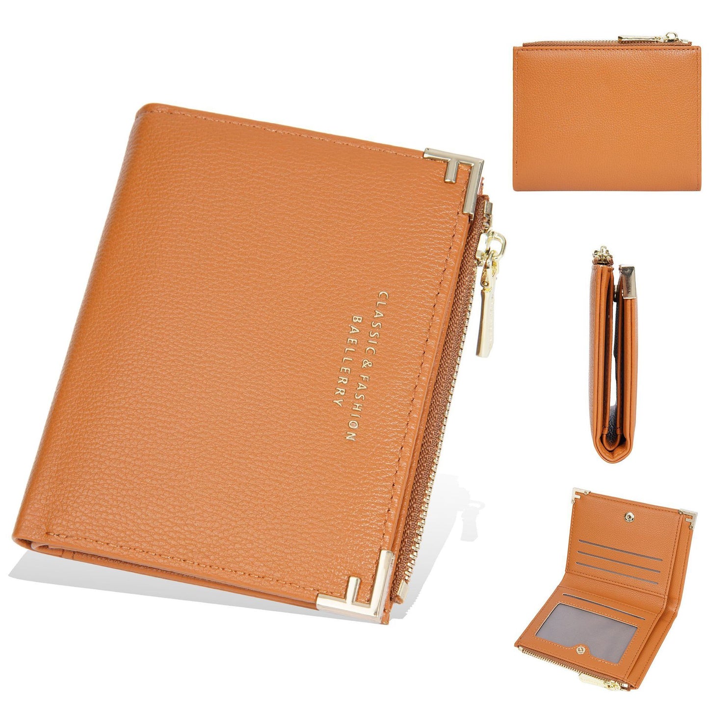 Women's Wallet Short Multiple Card Slots Zipper Bag Coin Purse