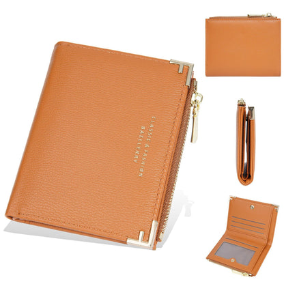 Women's Wallet Short Multiple Card Slots Zipper Bag Coin Purse