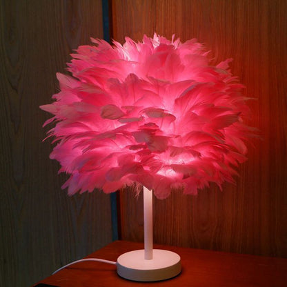 Bedroom Artistic Lamp Feather Table Lamp