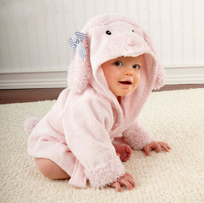 Hooded Baby Bath Towel & Robe | Soft Cotton Cartoon Animal Bathrobe for Infants & Toddlers