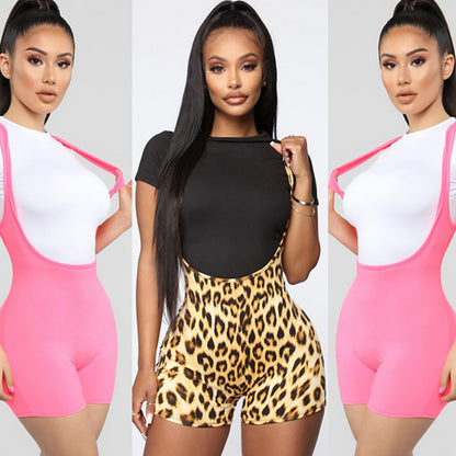 Women's high waist braces shorts