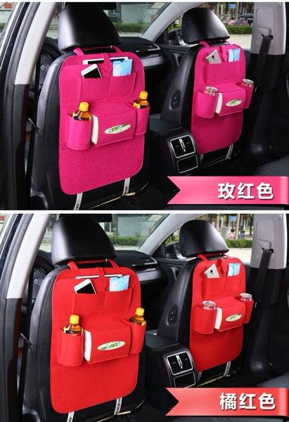 Multi-Pocket Auto Seat Back Organizer | Car Storage Bag for Headrest & Console