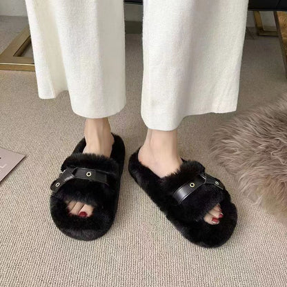 Fashion Slippers for Outdoor Wear Comfortable Slip on Flat Slippers