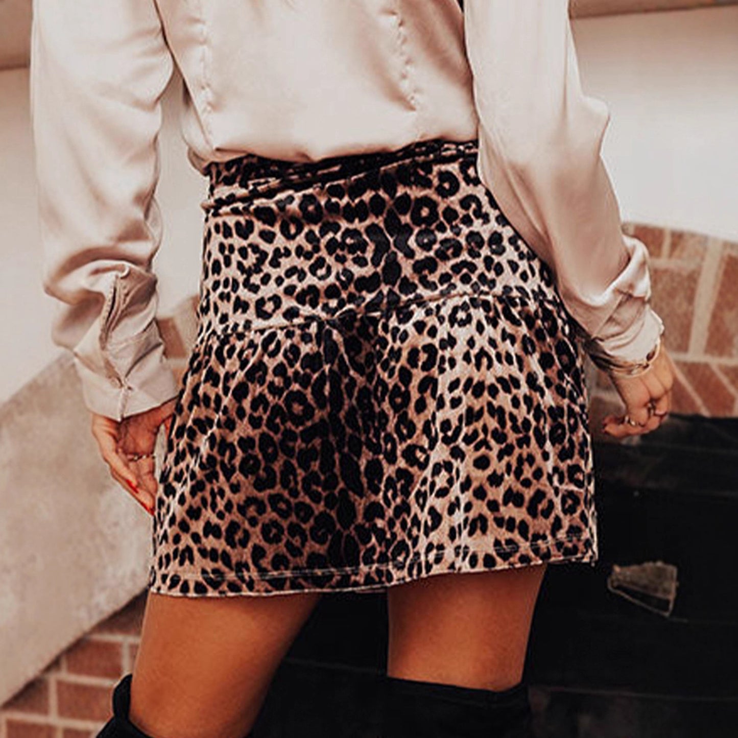 High Waist Loose Knitted Skirt For Women