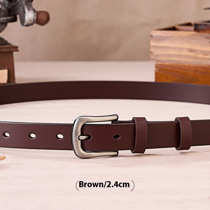 First Layer Cow Leather Belt Women's New