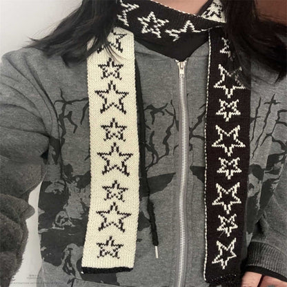 New Autumn And Winter Knitted Star Scarf