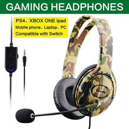 CamoStrike: Camouflage PS4 Bass Gaming Headset