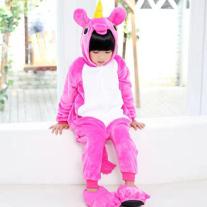 The Coral One-Piece: Animal Motif Fleece Pajamas