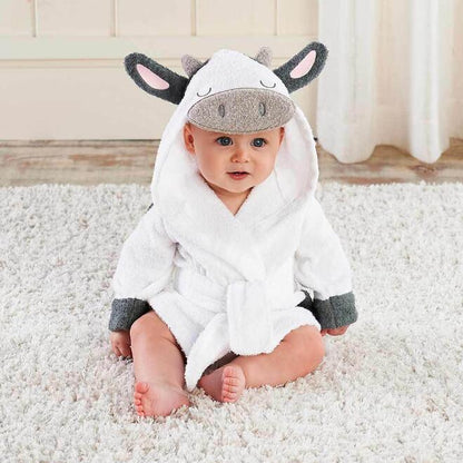 Hooded Baby Bath Towel & Robe | Soft Cotton Cartoon Animal Bathrobe for Infants & Toddlers