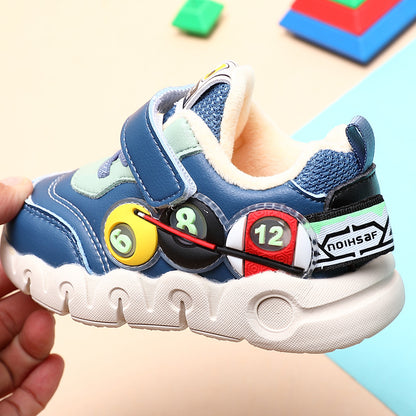 The Leather Hearth: Leather Short-Plush Boys’ Walking Cotton Shoes