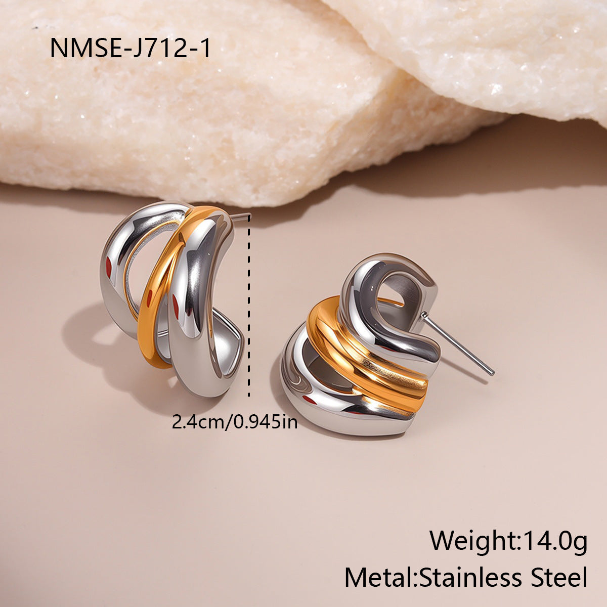 Stainless Steel Simple Design Earrings