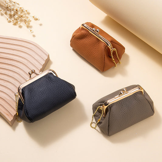 Genuine Leather Mini Coin Wallet With Female Creativity