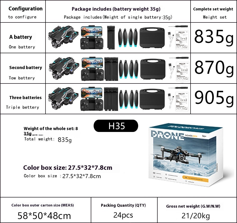 H35 UAV aerial photography 8k HD obstacle avoidance
