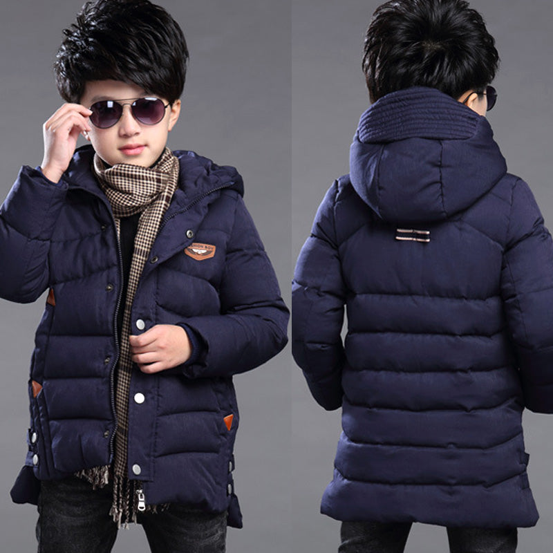 The Padded Hood: Boys’ Hooded High-Performance Padded Jacket