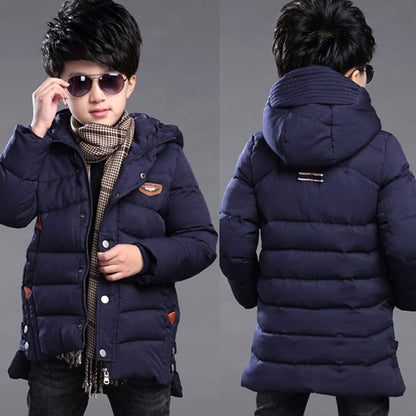 The Padded Hood: Boys’ Hooded High-Performance Padded Jacket