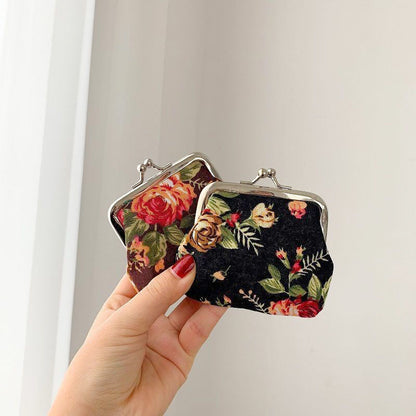 Retro Mini Canvas Coin Purse