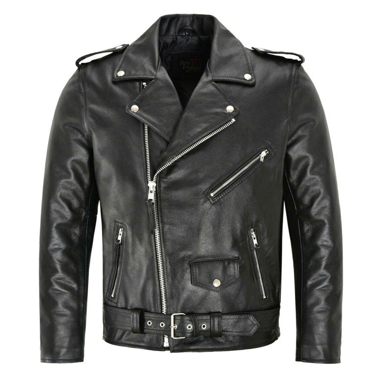 Popular Motorcycle Leather Mens Clothing Iconic Biker Staple