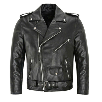 Popular Motorcycle Leather Mens Clothing Iconic Biker Staple