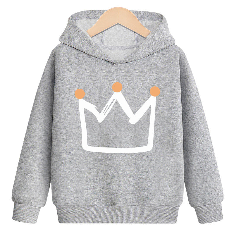 Royal Crest Hooded Velvet Plush Sweatshirt