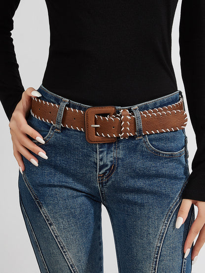 Decorative Jeans Hand-knitted Rope Belt