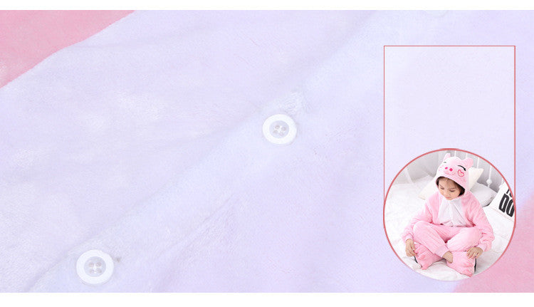 The Coral Cocoon: Cartoon Animal One-Piece Pajamas