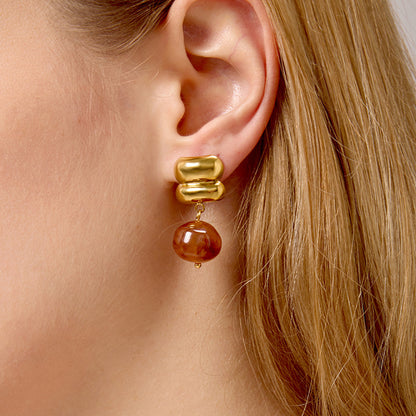 Resin Earrings Light Luxury High-grade Special-interest Design