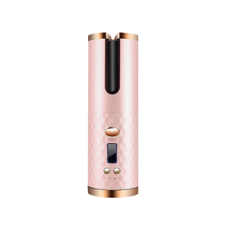 Rechargeable Auto-Rotating Hair Curler | LCD Display Ceramic Barrel Curling Iron for Women