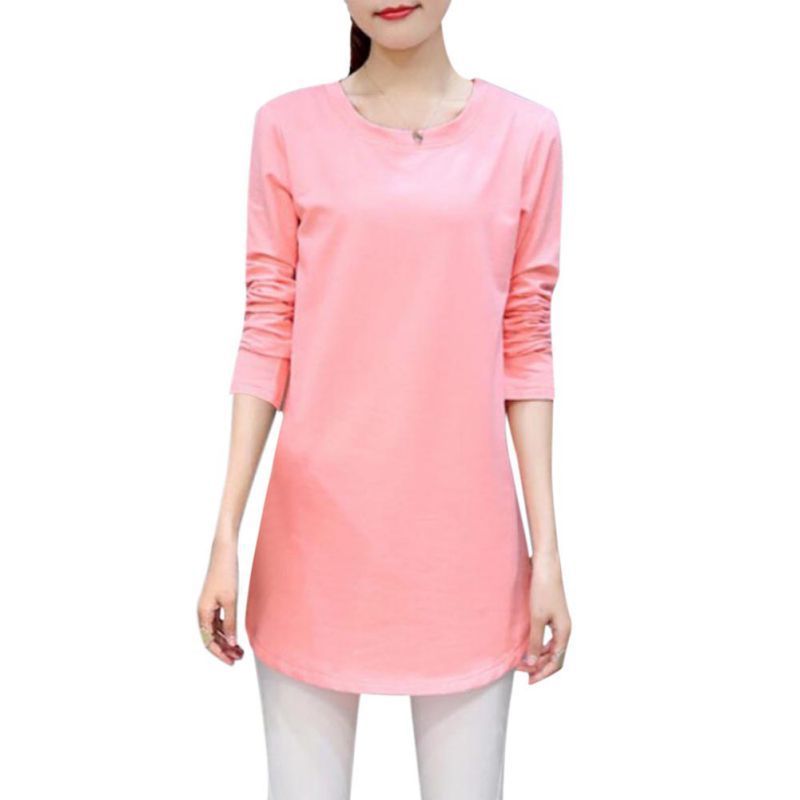 Casual Slim Solid Color Top Bottoming Shirt