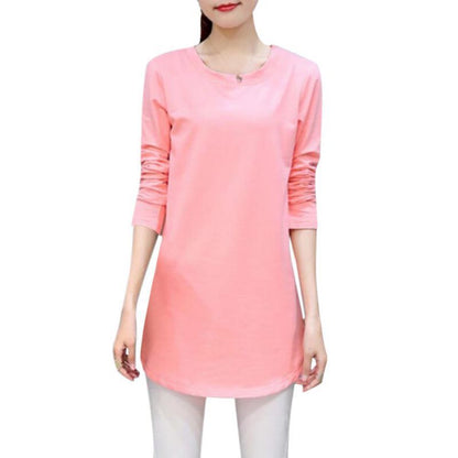 Casual Slim Solid Color Top Bottoming Shirt
