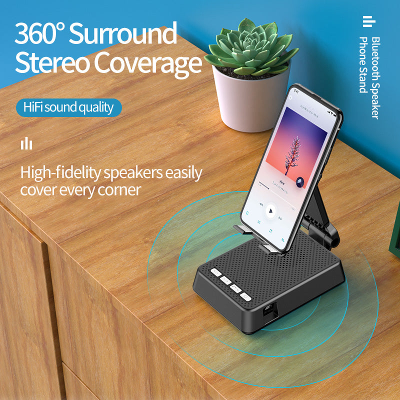 The Broadcaster Pro: HD Mic Smart Phone Stand Speaker
