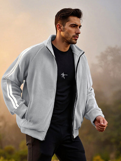Street-Chic Versatile Zippered Fleece Jacket