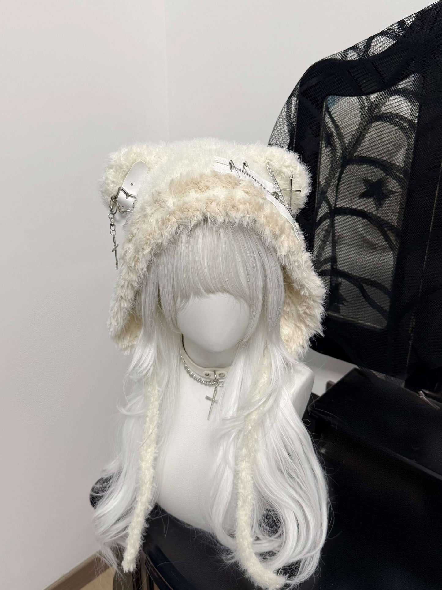 Bear Hat Cute Cross XINGX Wool Niche Dark
