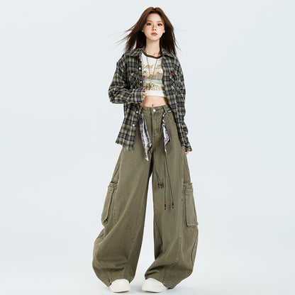 Large Workwear With Pocket Retro Commuter Jeans