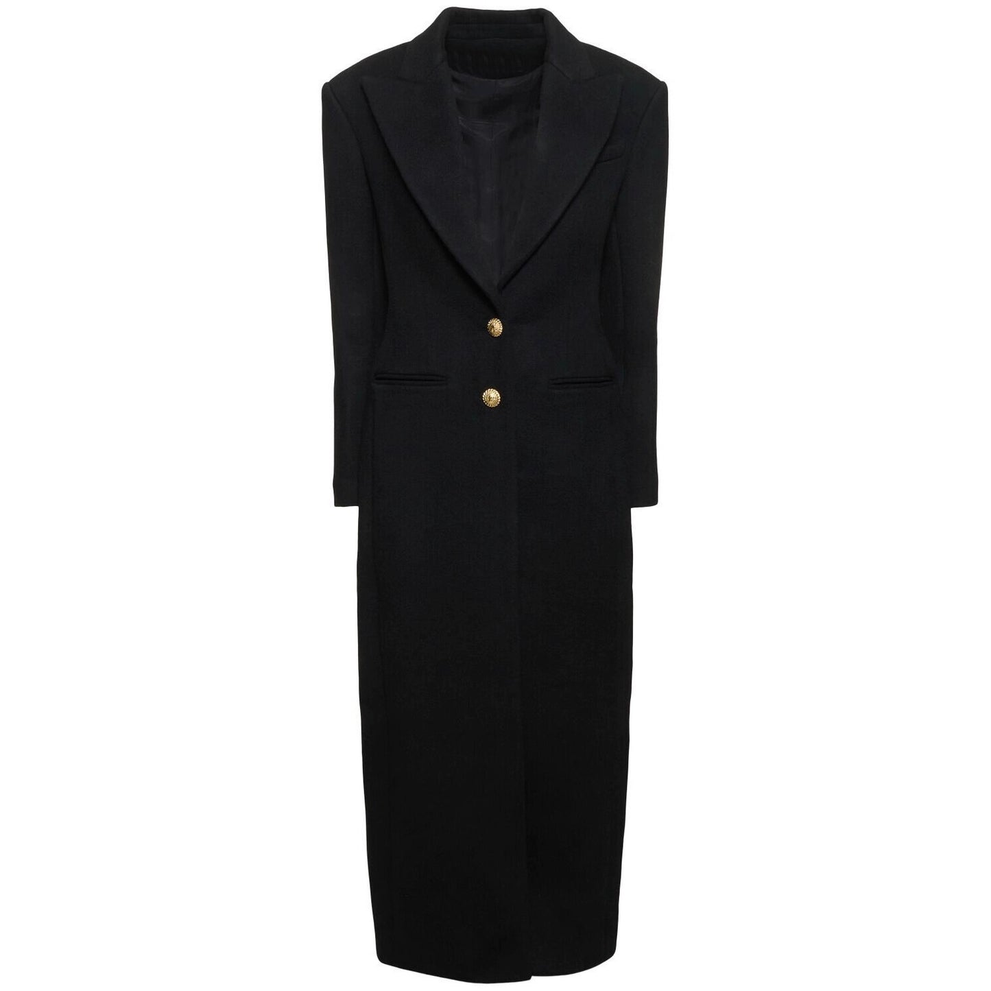 Elegant And Capable Slim-fit Single-row Two-button Women's Extended Coat