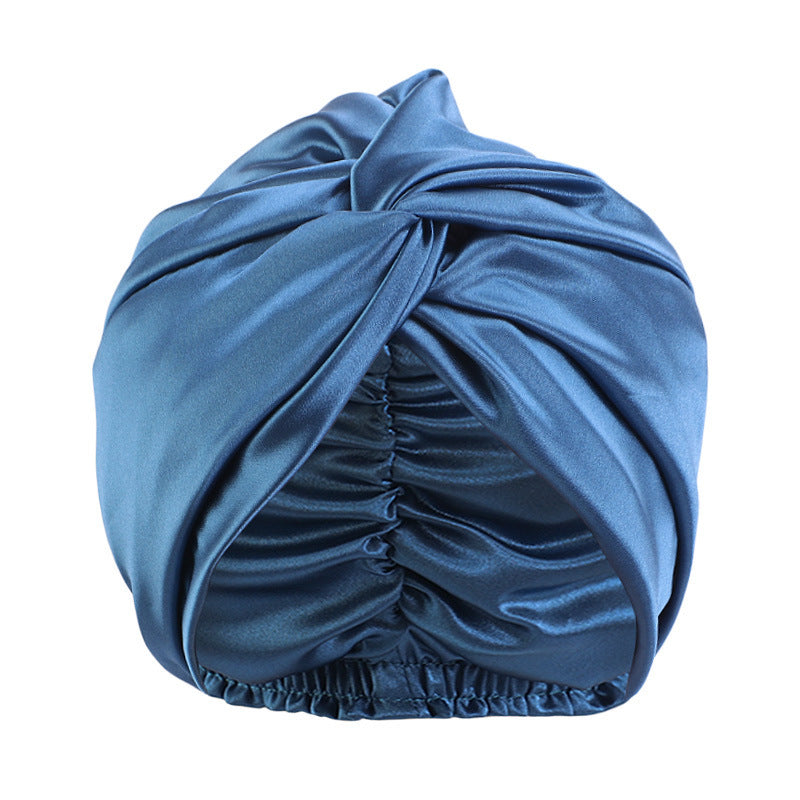 Artificial Silk Double-layer Cross Twist Nightcap
