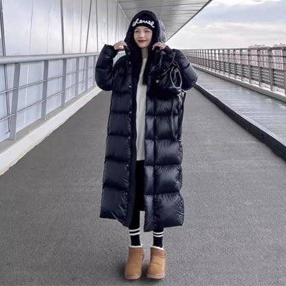 New Black Gold Men And Women Couple Hooded Thickened Jacket