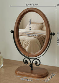 Steel Ball Wooden Mirror