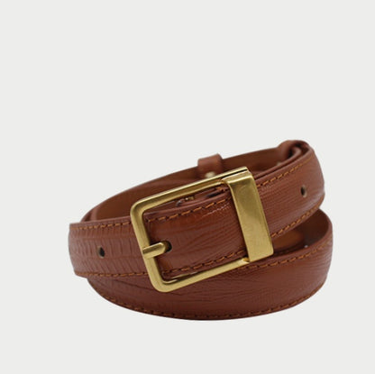 French Top Layer Cowhide Lizard Pattern Retro