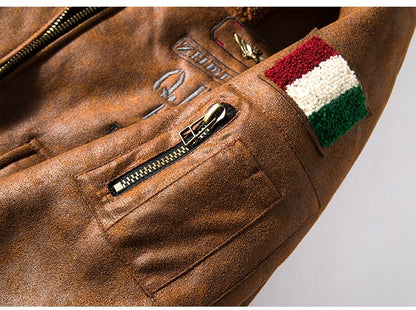 Lambswool Fleece-Lined Thickened Suede Fabric Jacket Plush Elegance